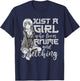 Artist Gift Just A Girl Who Loves Anime And Sketching Anime T-Shirt - T-Shirt | Navy