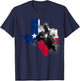 Bull-Riding Texas Ranch Rider Cowboy Texan Lone Star T-Shirt - T-Shirt | Navy