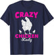 Crazy Chicken Lady Chicken T-Shirt - T-Shirt | Navy