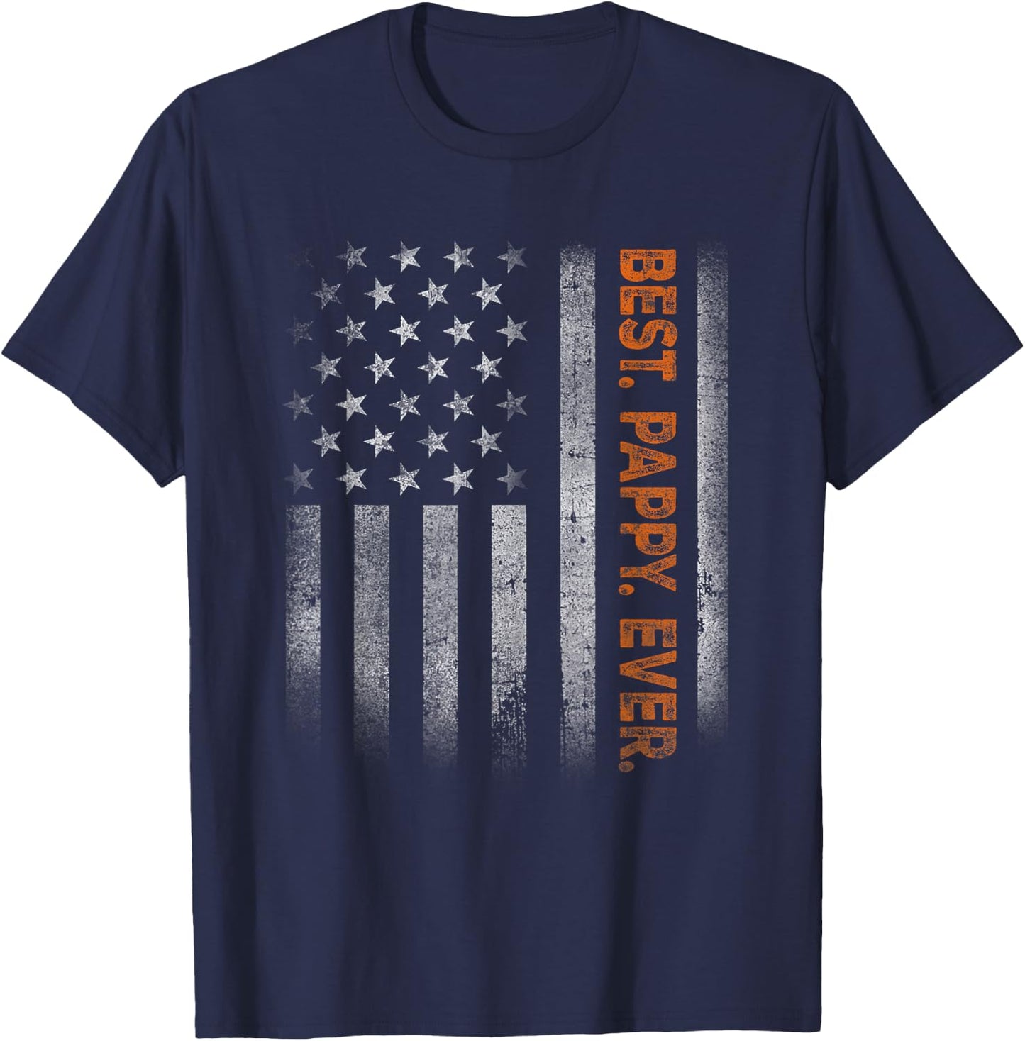 Pappy American Flag Father's Day For Pappy From Daughter T-Shirt - T-Shirt | Navy