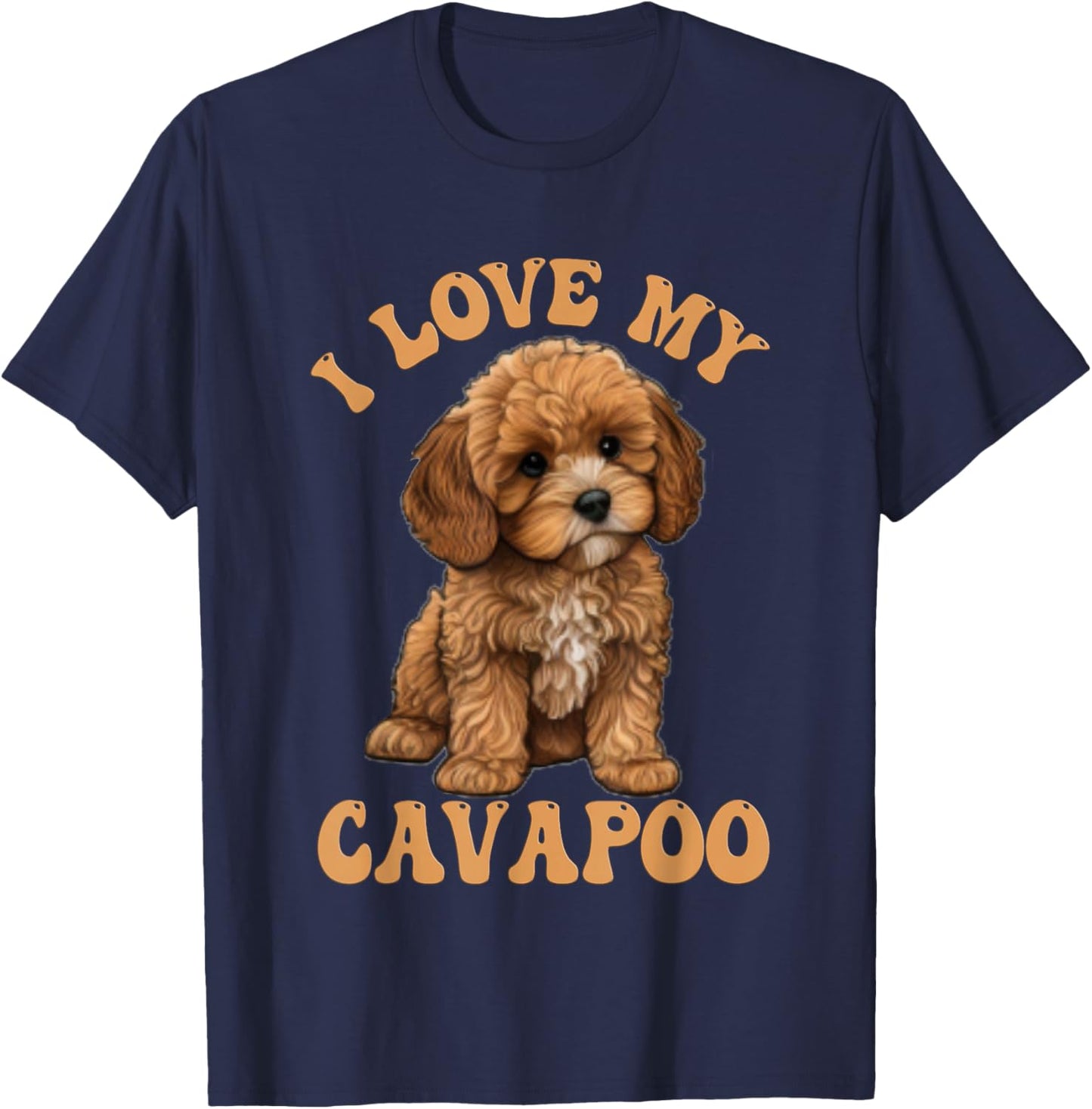 I Love My Cavapoo Santa Christmas Xmas Dog for mom dad Kids T-Shirt - T-Shirt | Navy