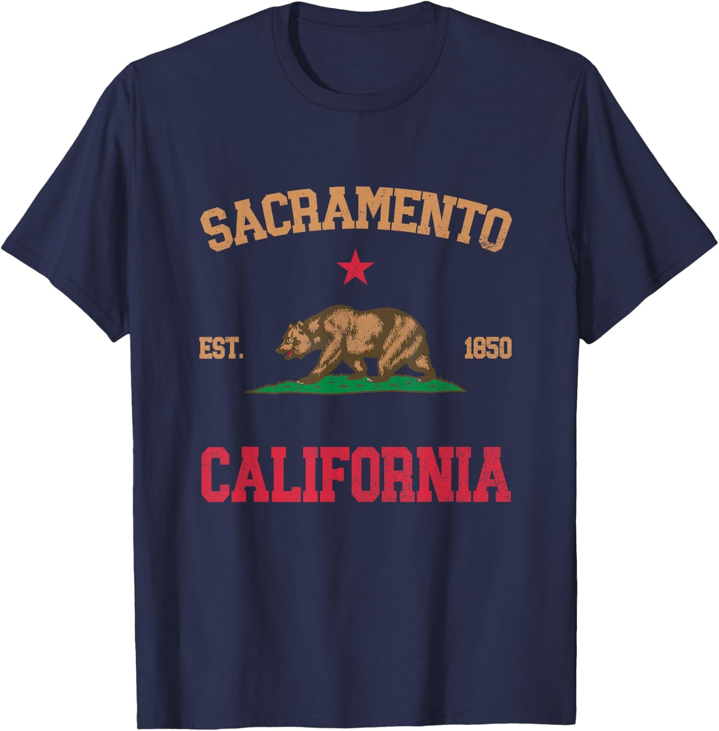 Sacramento California T-Shirt - T-Shirt | Navy
