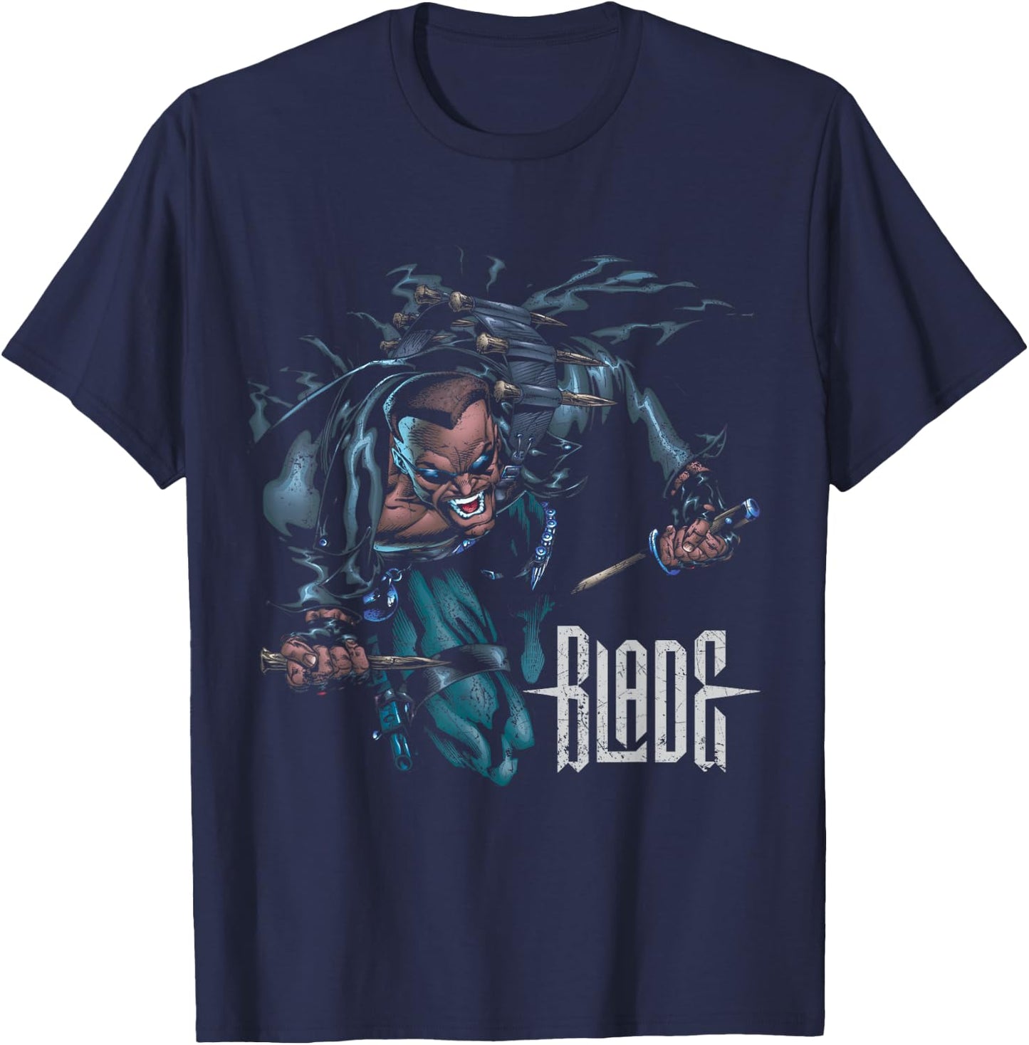 Marvel Blade Eric Brooks Comic Book T-Shirt - T-Shirt | Navy
