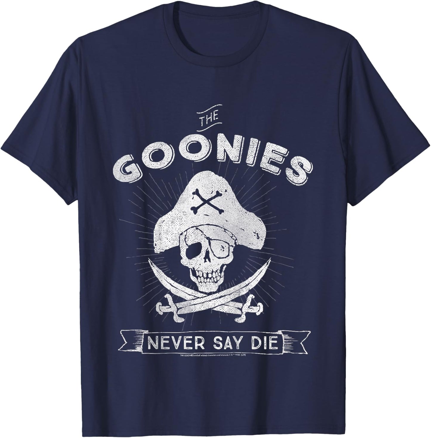 Kids The Goonies Never Say Die Pirate Captain Logo T-Shirt - T-Shirt | Navy