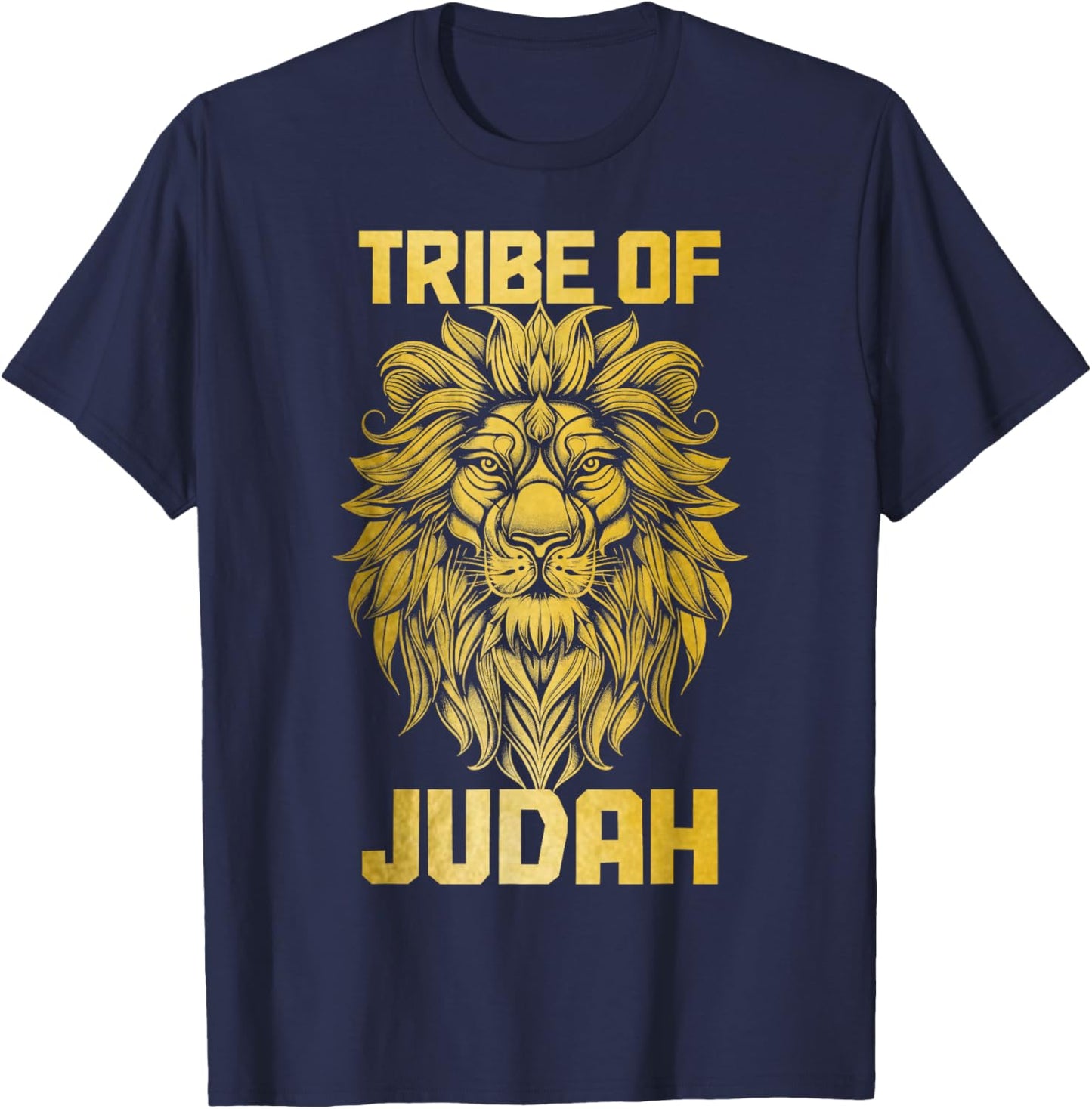 Lion Of Judah Tribe Hebrew Israelite Christian Jewish YHWH T-Shirt - T-Shirt | Navy