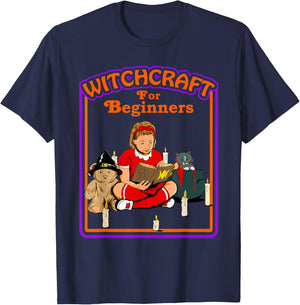 Witchcraft for Beginners Funny Sarcastic Retro Vintage Style T-Shirt - T-Shirt | Navy