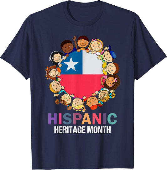 Chileans,hsipanic heritage month, Chile flag Boy Kids Girl T-Shirt - T-Shirt | Navy