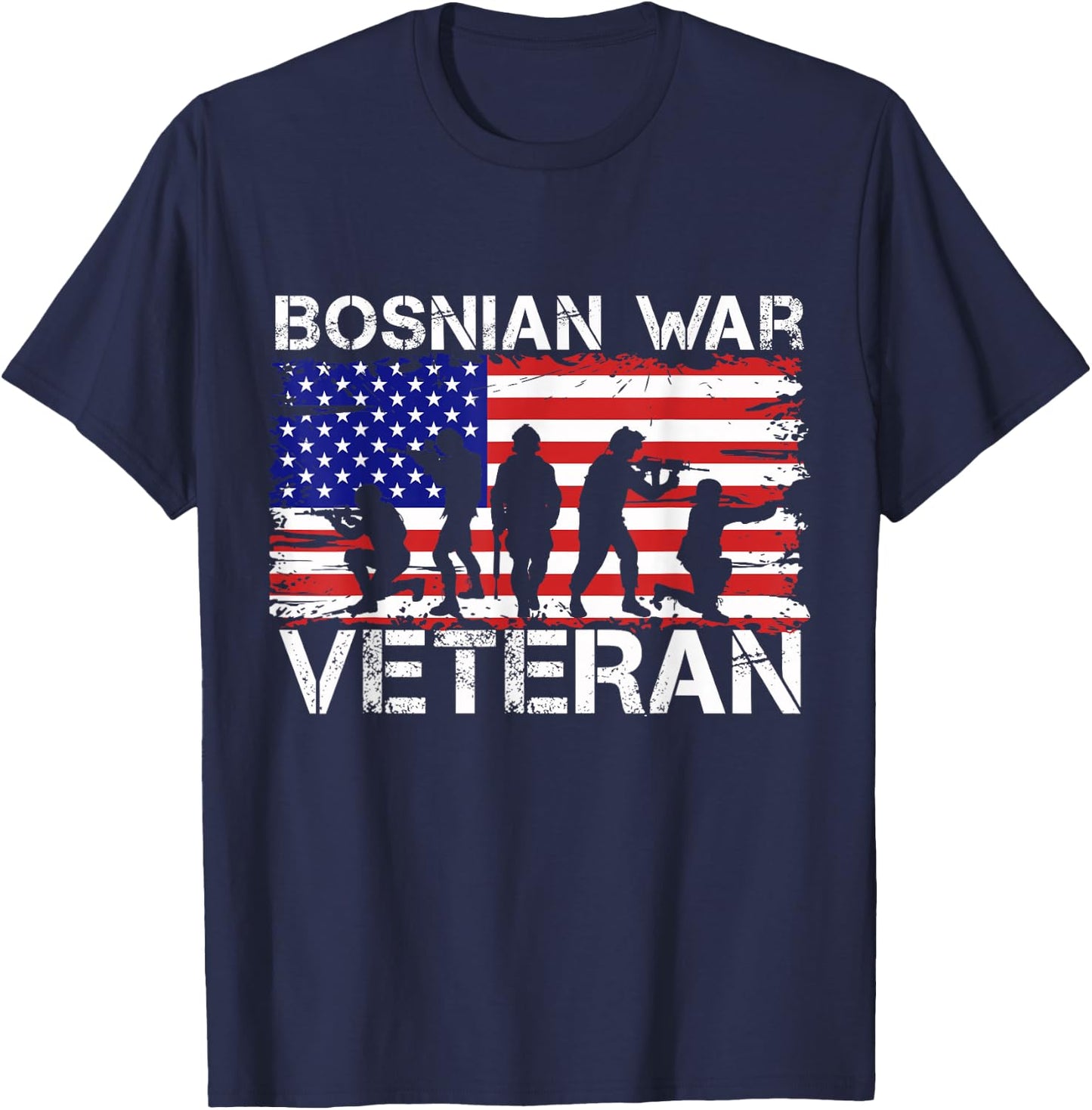Men Women Bosnian War Veteran T-Shirt - T-Shirt | Navy