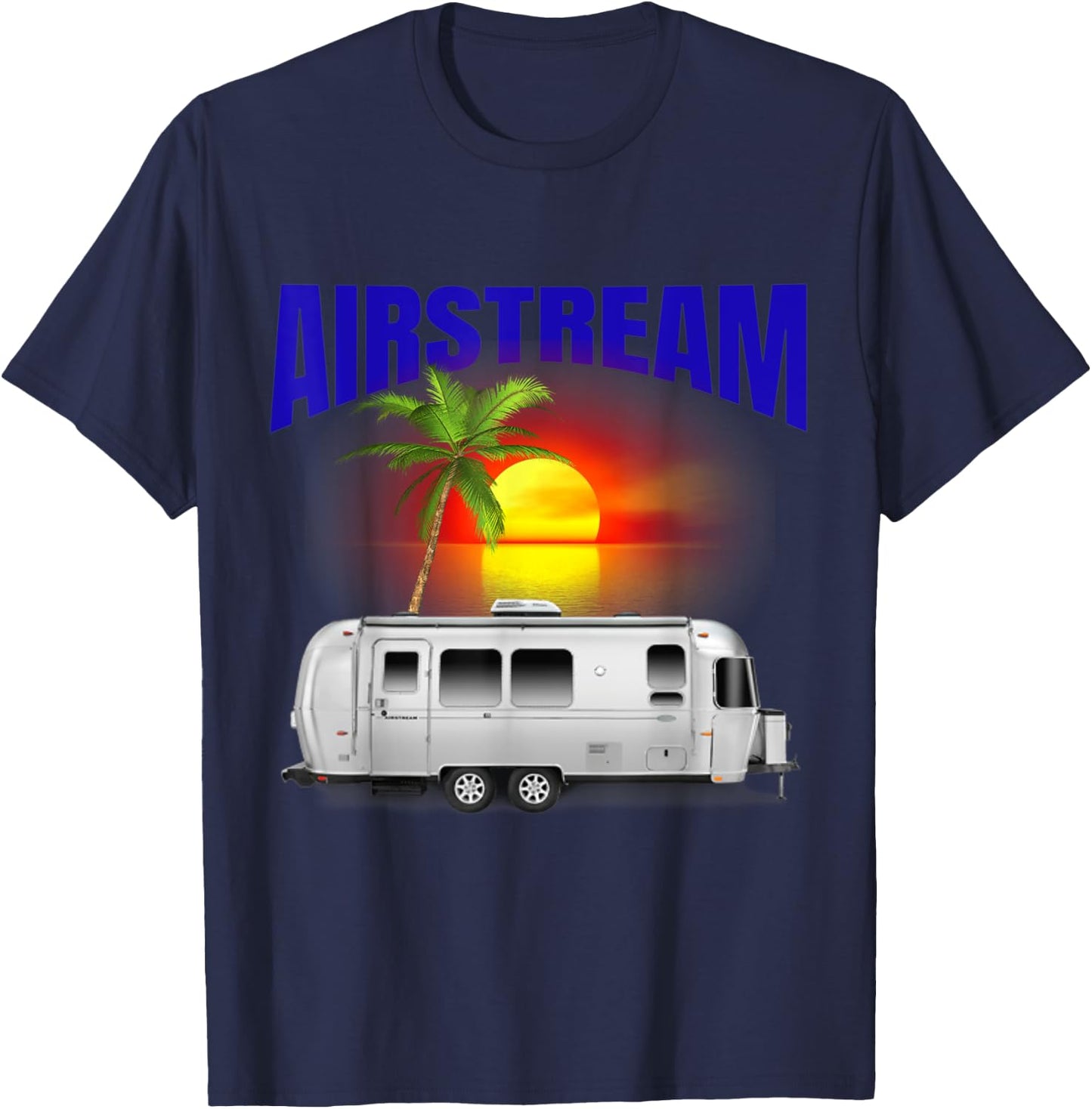 The perfect retro Airstream camping trailer . T-Shirt - T-Shirt | Navy
