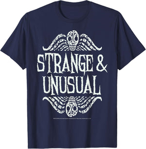 Beetlejuice Strange & Unusual Distressed Skulls T-Shirt - T-Shirt | Navy