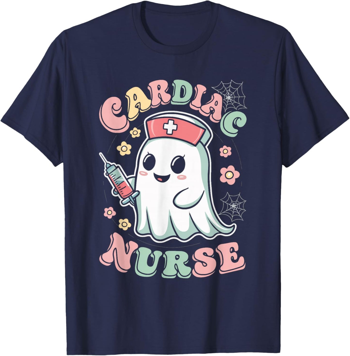Cardiac Nurse Cardiology Heart Care T-Shirt - T-Shirt | Navy