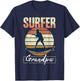 Surfer Grandpa Surf Retro Surfing Grandfather Vintage Surfer T-Shirt - T-Shirt | Navy