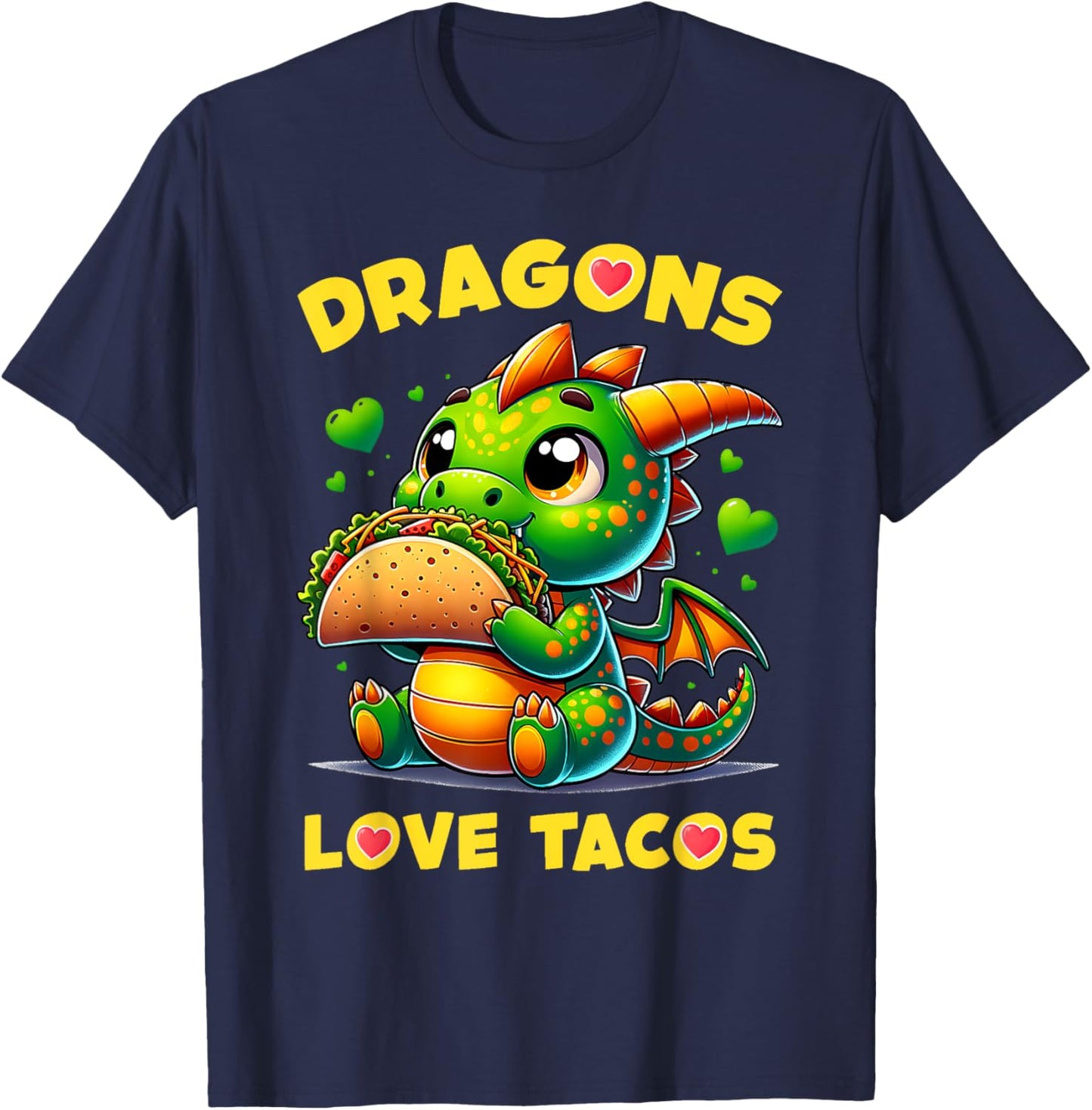 Dragons Love Tacos Cute Cinco De Mayo Mexican Food Kids Boys T-Shirt - T-Shirt | Navy