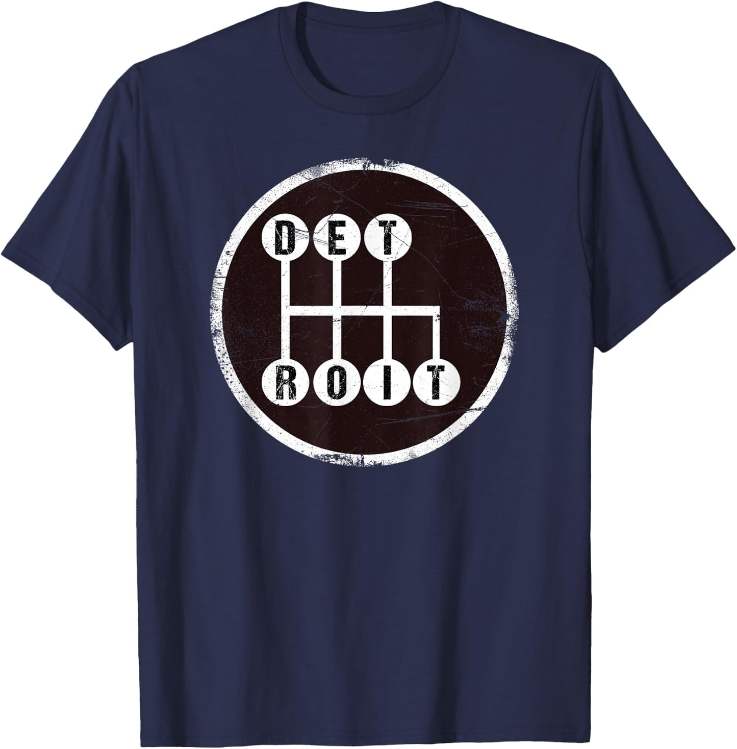 Detroit Stick Shift design T-Shirt - T-Shirt | Navy