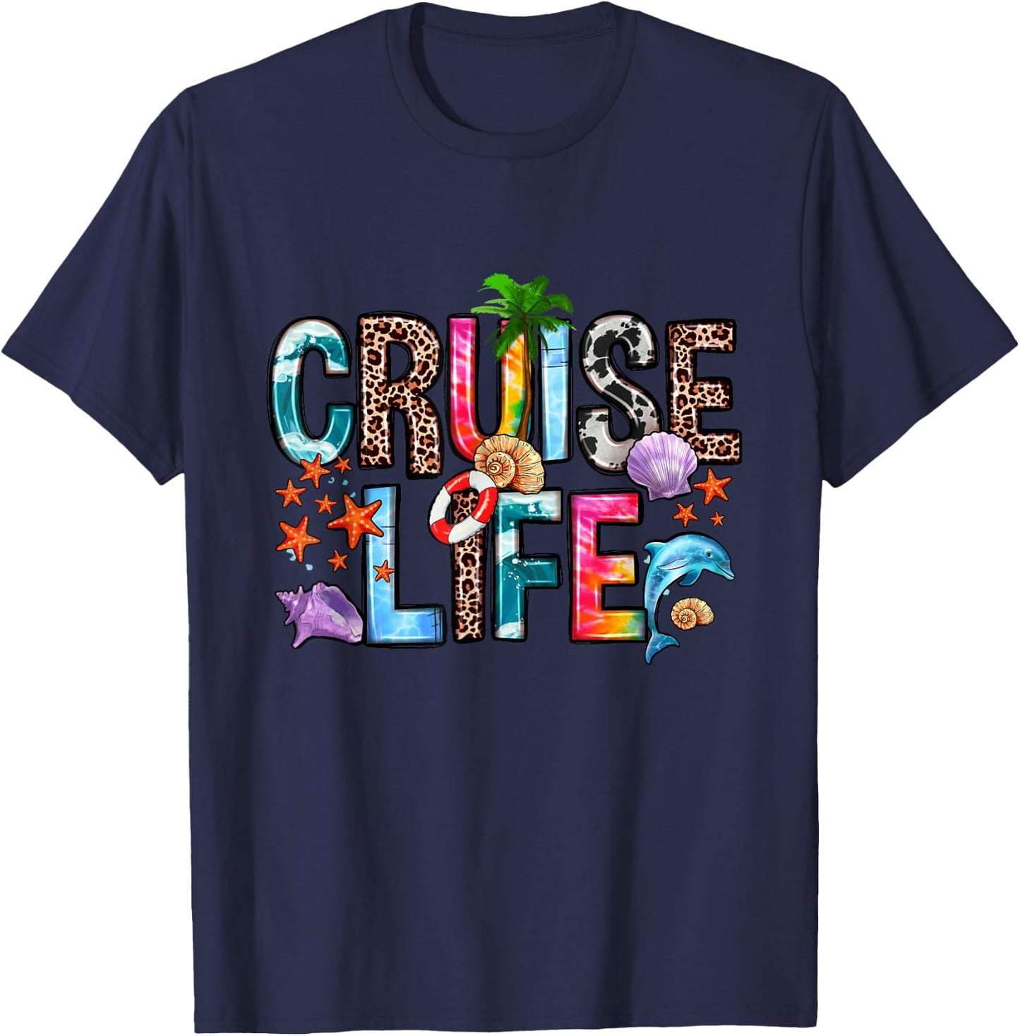 Family Cruise Life Cruise Outfits 2024 Matching T-Shirt - T-Shirt | Navy