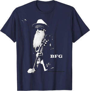 Official Billy F Gibbons of ZZ Top Live T-Shirt - T-Shirt | Navy