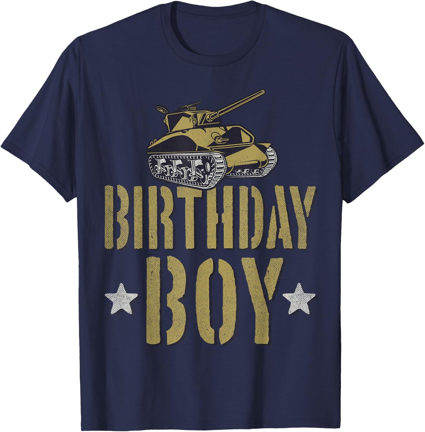 Army Party Birthday Boy Shirt Military Tank Boys Camo T-Shirt - T-Shirt | Navy