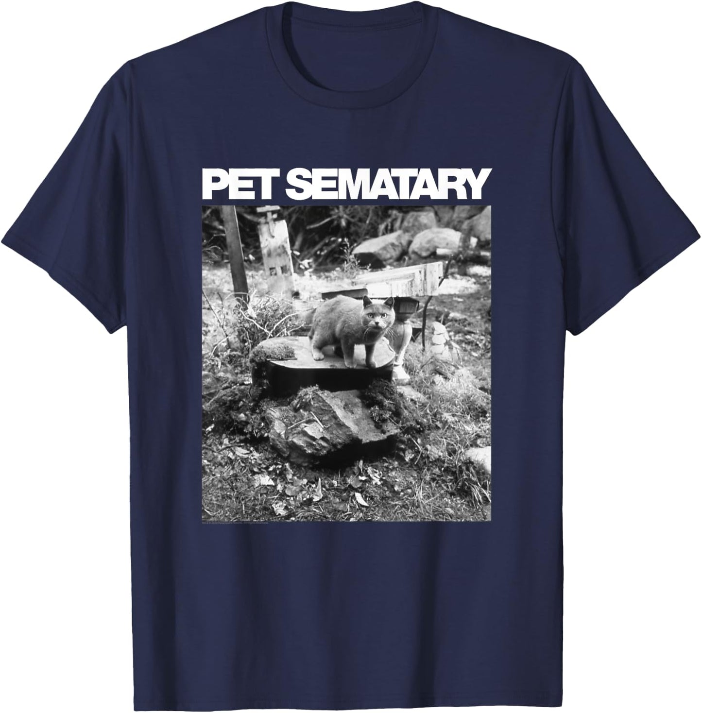 Pet Sematary Church on Grave T-Shirt - T-Shirt | Navy