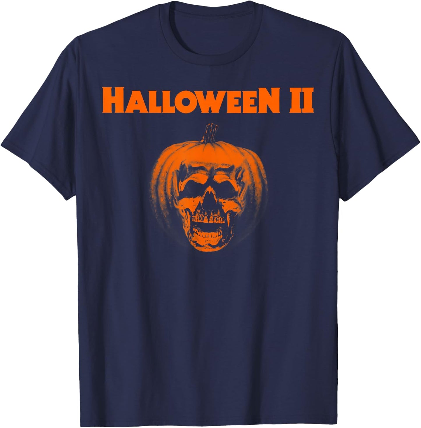 Halloween 2 Pumpkin Face Logo T-Shirt - T-Shirt | Navy