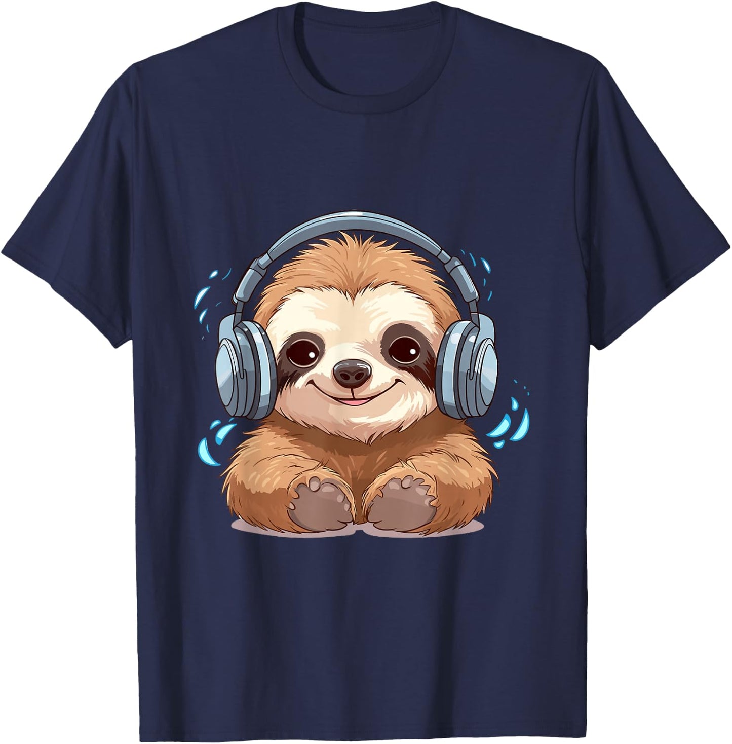 Cute Little Sloth Lover Lazy Sloth Lovers Women Kids T-Shirt - T-Shirt | Navy