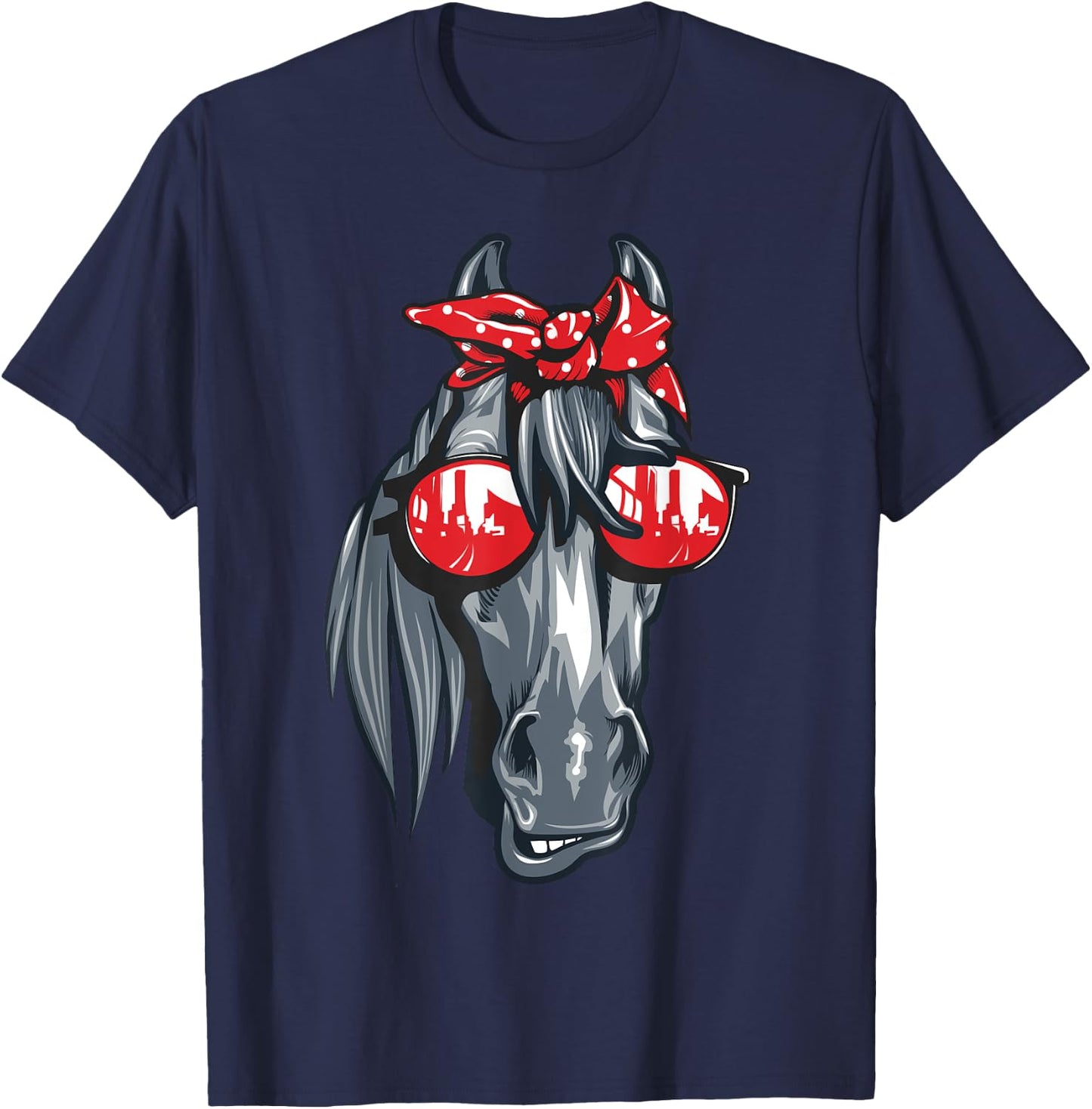 Horse Lover Shirt Women Girls Farmer Horse Equestrian T-Shirt - T-Shirt | Navy