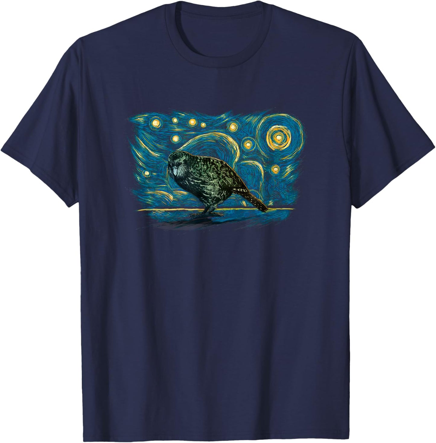 Retro Vintage Style Kakapo T-Shirt - T-Shirt | Navy