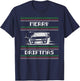 Christmas Ugly Sweater Pun - Merry Driftmas Car Drift Racer T-Shirt - T-Shirt | Navy