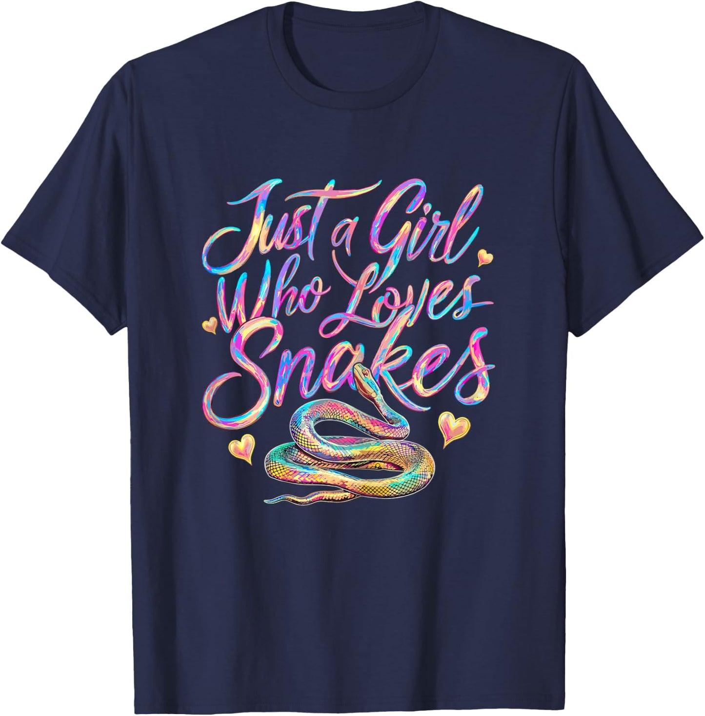 Snake Just A Girl Who Loves Snakes T-Shirt - T-Shirt | Navy