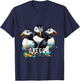 Oregon Puffins Cute birds water color T-Shirt - T-Shirt | Navy