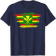 Kanaka Maoli Hawaiian Flag Pride Distressed Sovereign Gifts T-Shirt - T-Shirt | Navy