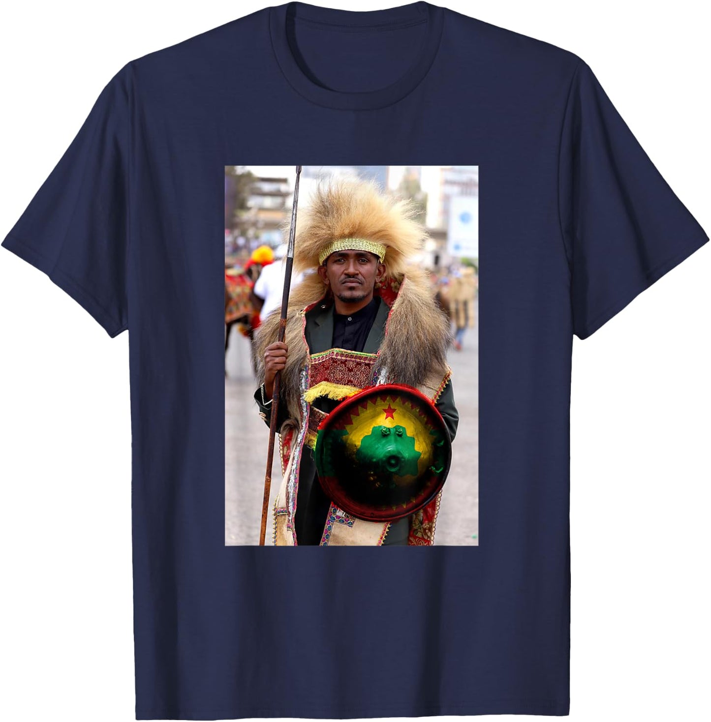Oromo hero flag Ethiopian Oromo proud gift T-Shirt - T-Shirt | Navy