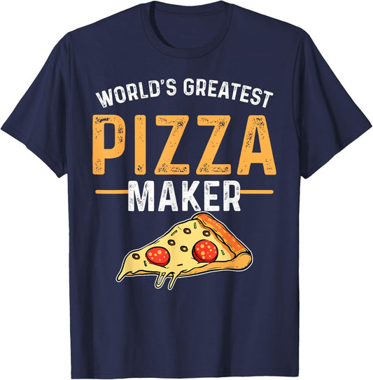 Pizza Baker World Largest Pizza Maker T-Shirt - T-Shirt | Navy