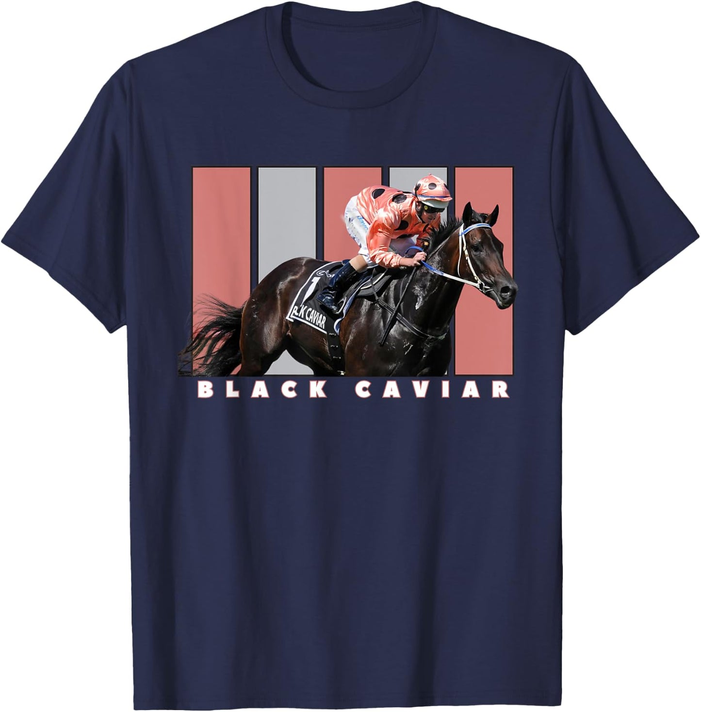 Black Caviar Horse, Horse Racing, Del Mar, Santa Anita Shirt T-Shirt - T-Shirt | Navy