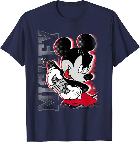 Disney Mickey Mouse Games Hard Controller Envy T-Shirt - T-Shirt | Navy