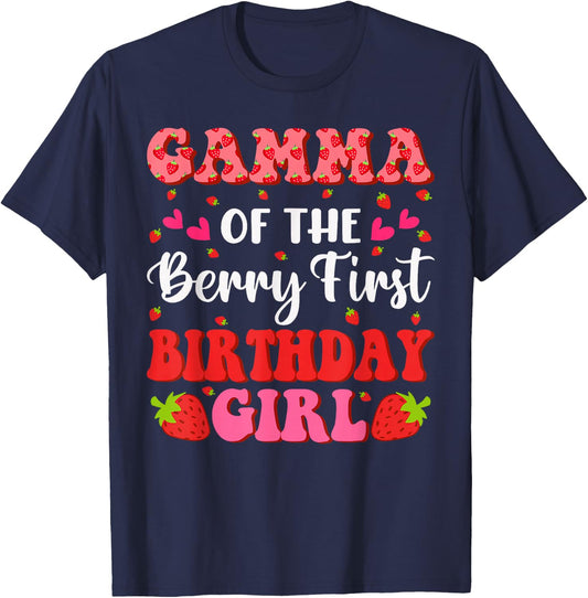 Gamma of The Berry First Birthday Gifts Girl Sweet T-Shirt - T-Shirt | Navy