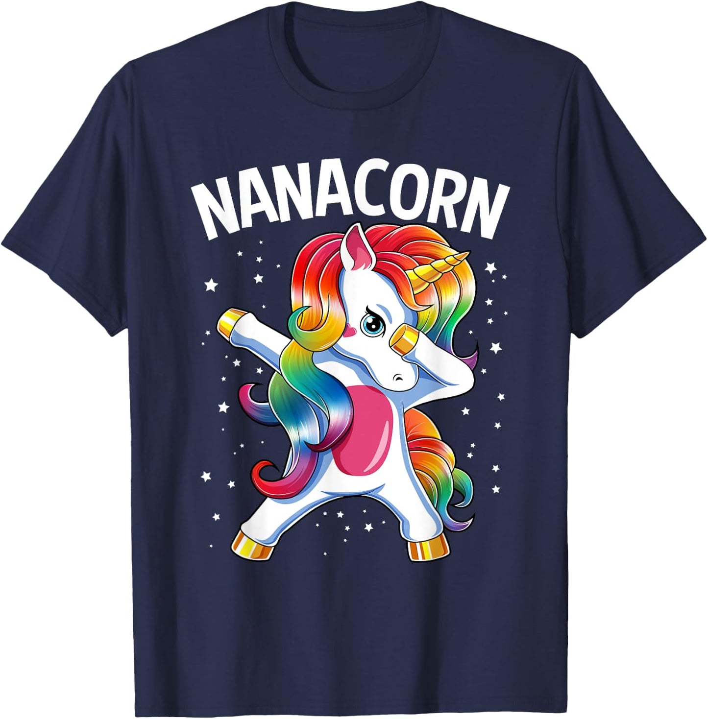 Nanacorn Dabbing Unicorn Nana Mother's Day T-Shirt - T-Shirt | Navy