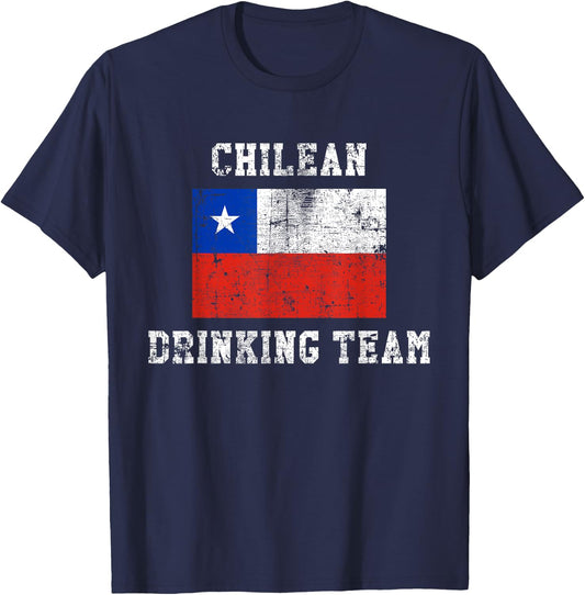 Chilean Drinking Team Funny National Pride Gift T-Shirt - T-Shirt | Navy