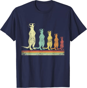 Retro Meerkat T-Shirt - T-Shirt | Navy