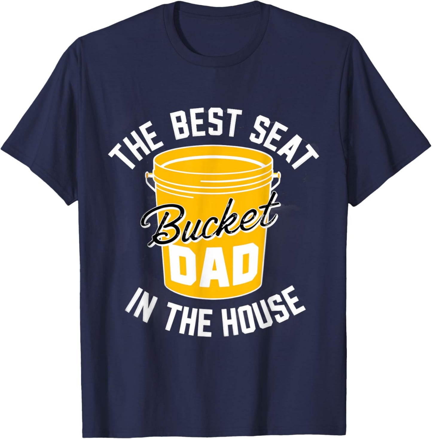 Softball Dad Best Seat in the House T-Shirt - T-Shirt | Navy