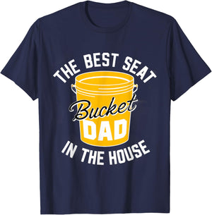 Softball Dad Best Seat in the House T-Shirt - T-Shirt | Navy