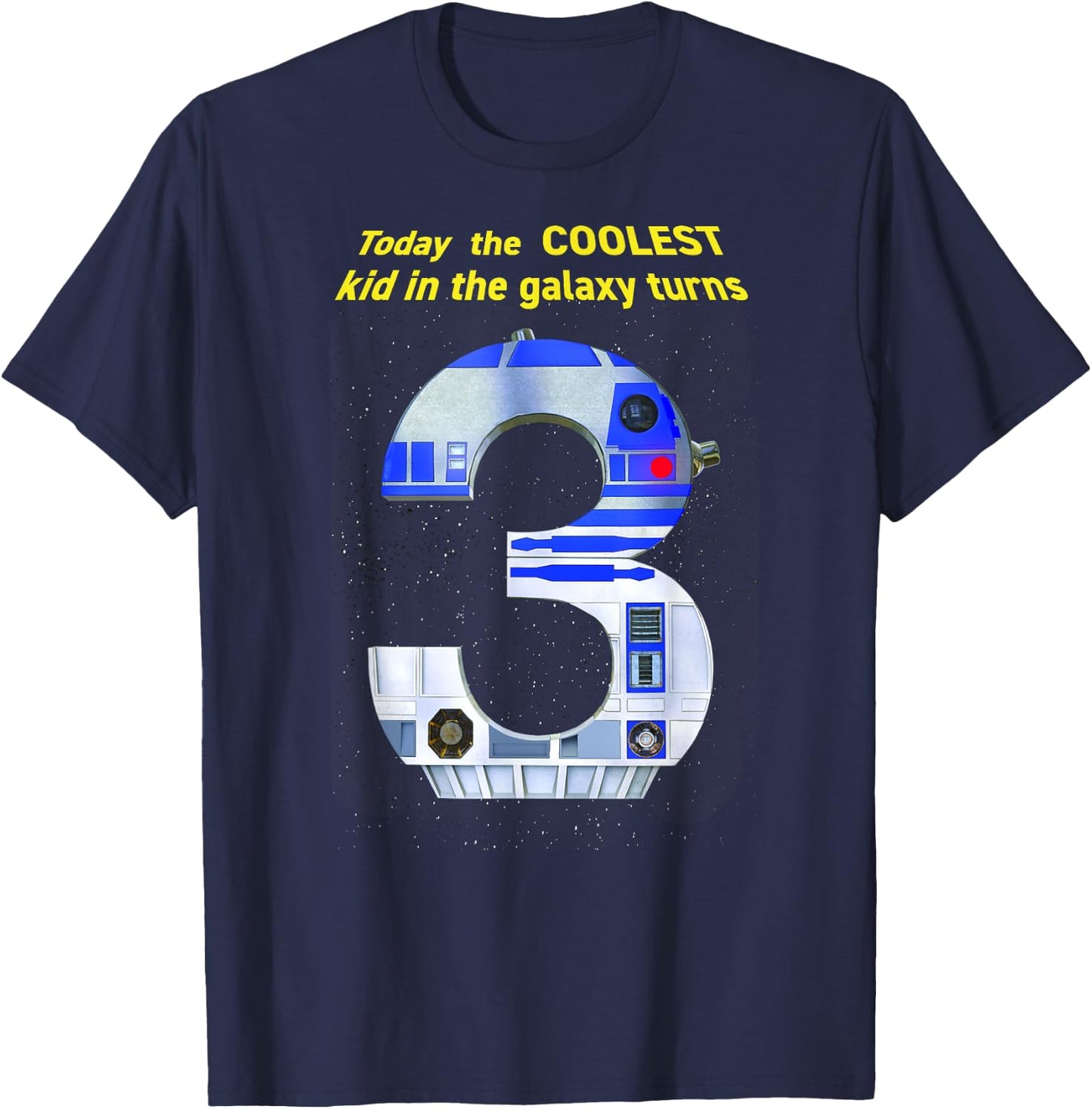 Star Wars R2 Cool Third Birthday T-Shirt - T-Shirt | Navy