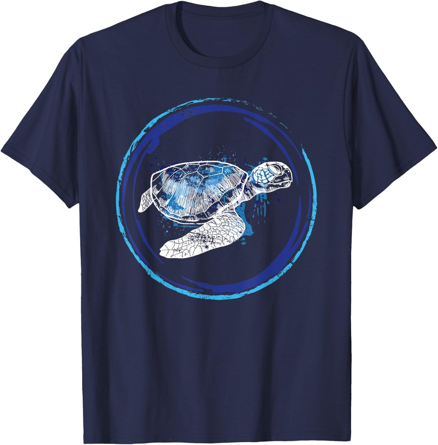 Ocean Animal Lover Gift Turtle T-Shirt - T-Shirt | Navy