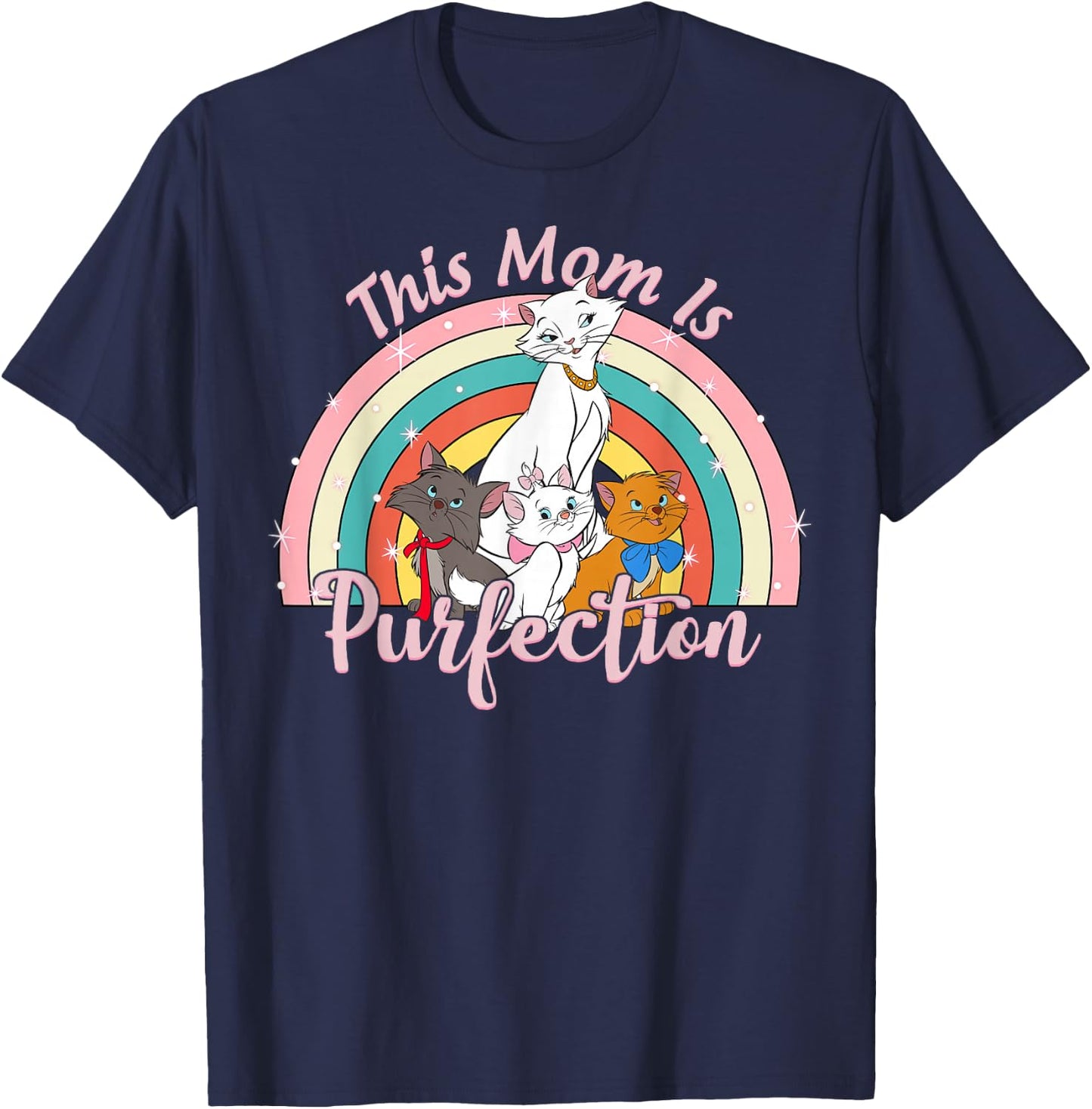 Disney Mother's Day The Aristocats This Mom Is Purfection T-Shirt - T-Shirt | Navy