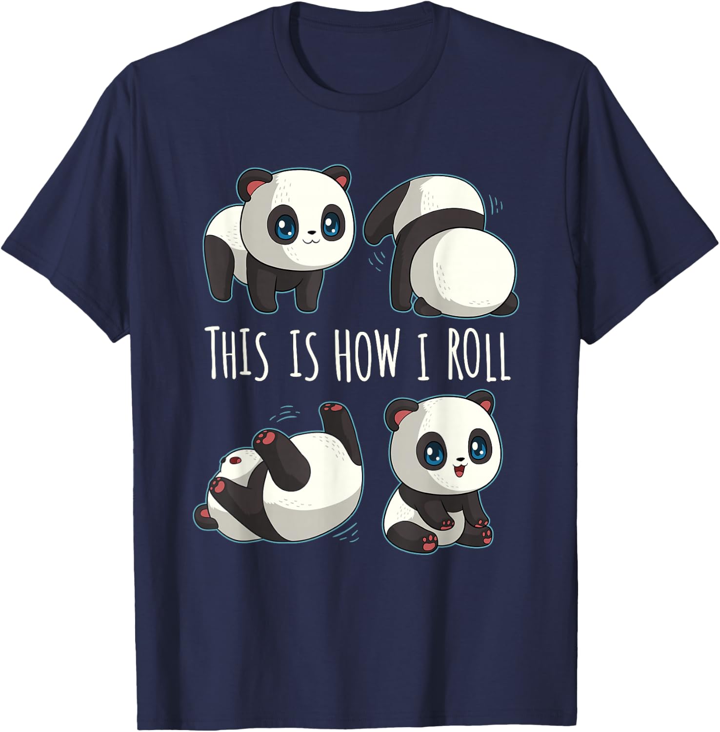 Cute Panda Shirts for Girls Little Bear Panda Gifts T-Shirt - T-Shirt | Navy