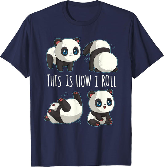 Cute Panda Shirts for Girls Little Bear Panda Gifts T-Shirt - T-Shirt | Navy