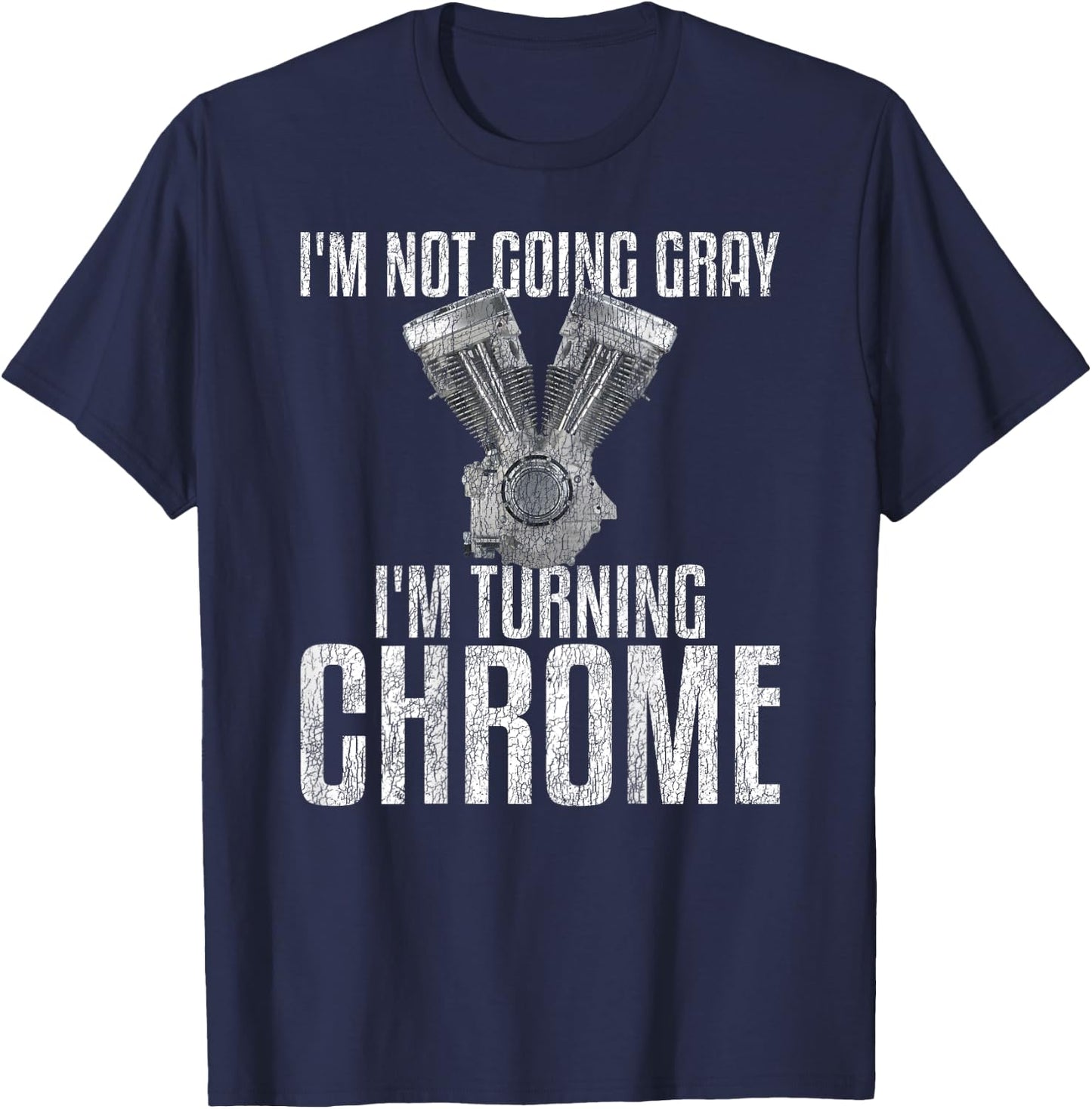 Motorcycle Dad Gifts, Father's Day Motorcycle Gifts Chopper T-Shirt - T-Shirt | Navy