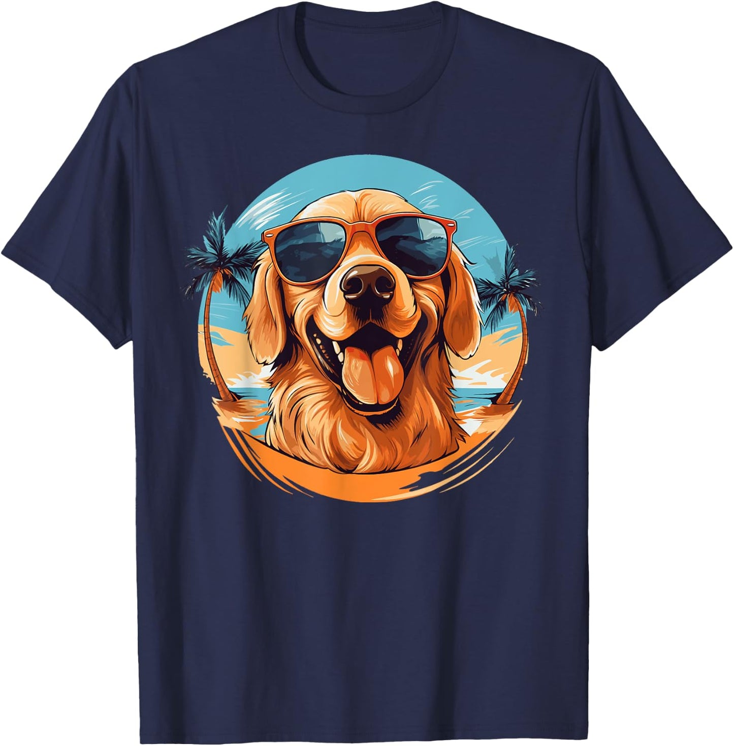 Golden Retriever for Kid Boys Girls Funny Dog Lover T-Shirt - T-Shirt | Navy