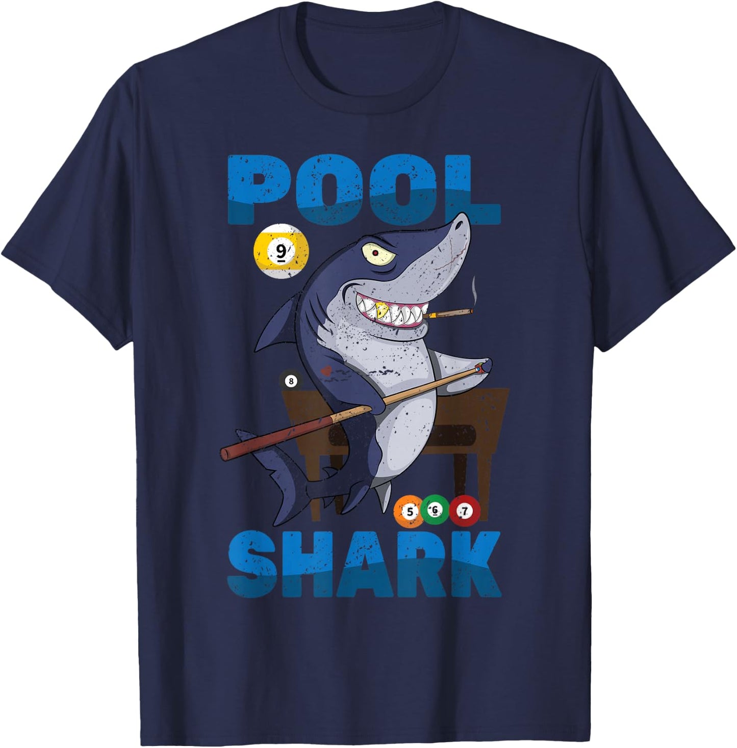 Billiards - Pool Shark - Snooker Player - Bar Pub - Animals T-Shirt - T-Shirt | Navy