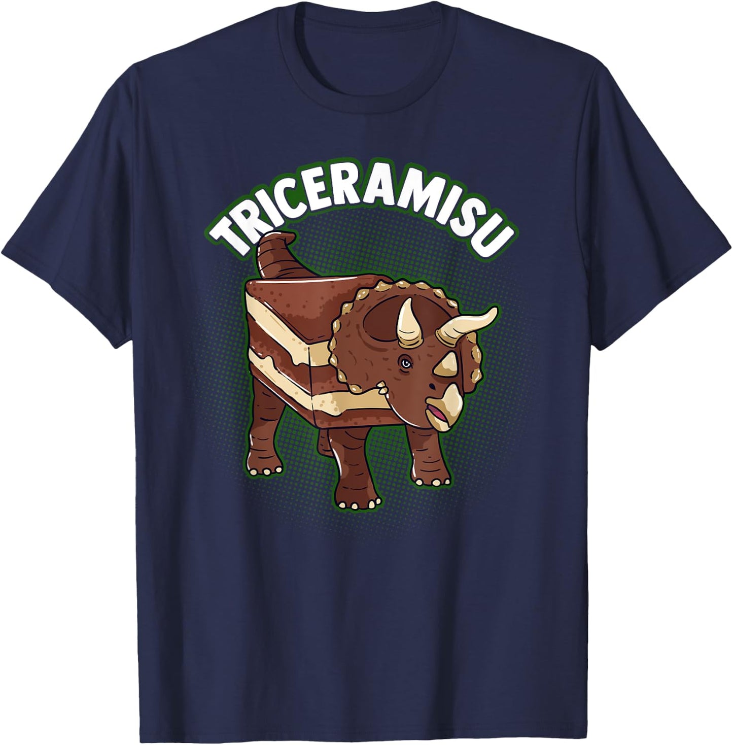 Triceramisu | Triceratops Dinosaur Lover Pastry Chef Pun T-Shirt - T-Shirt | Navy