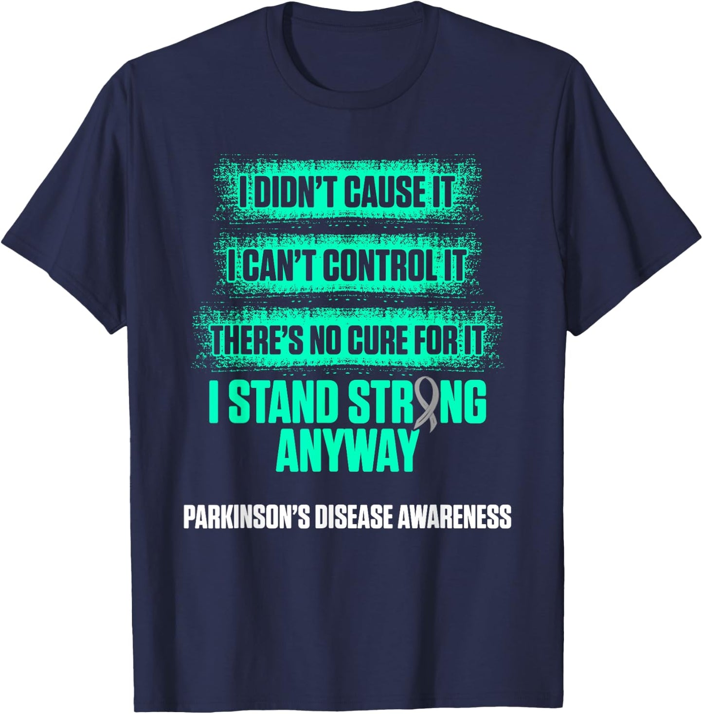 Parkinsons Disease Awareness Cause Warrior Survivor T-Shirt - T-Shirt | Navy